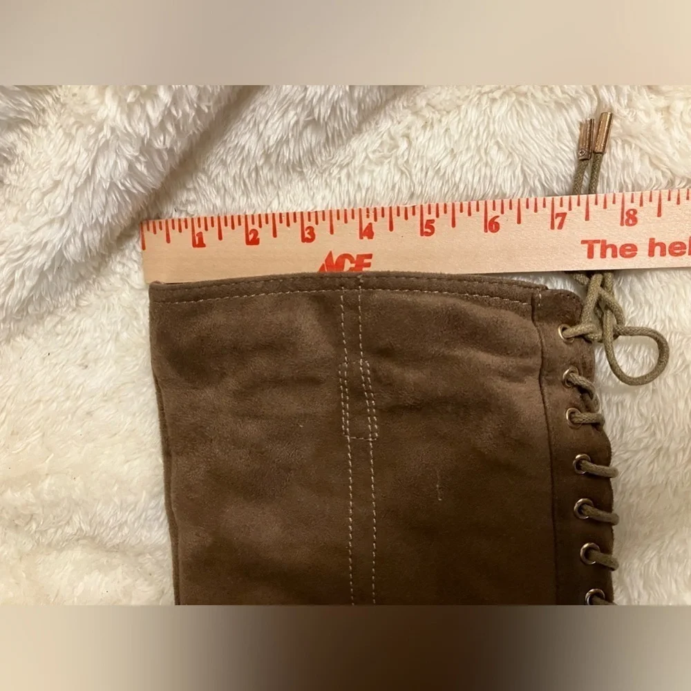 XOXO TRISHH2 Boots Faux Suede Over-The-Knee SlouchTaupe Size 7.5